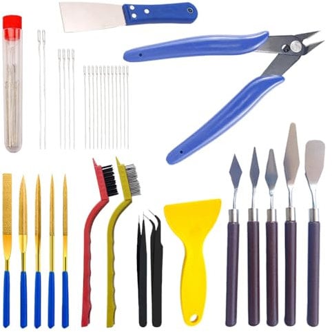 3D Printer Accessories, 36PCS 3D Printer Tool Kit, 3D Printer Accessories Tool Kit Printer Nozzle Cleaning Tools Includes Nozzle Cleaning Kit for 3D Printer Maintenance