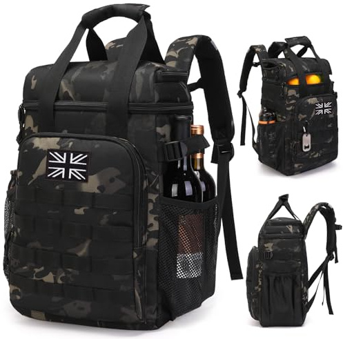 Bunnychic Mochila Térmica Táctica Almuerzo, Bolsa Antifugas para El Trabajo | Mochila Térmica Táctica Suave, Forro Aislante Antifugas Resistente Al Desgaste, Bolsa Almuerzo Portátil Para Oficina Y Picnic