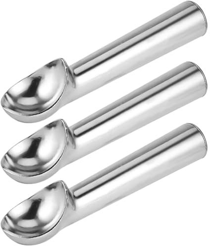 SIXHAOBU 3 Stück Eiscremelöffel,Aluminium-Eislöffel,18 cm Einteiliger Design Antihaft-Eiskugelportionierer