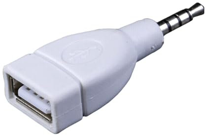 JAMNGHB Convertitori audio da 3,5 mm maschio AUXs spina audio a USB 2.0 femmina convertitori adattatore per audio auto