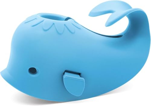 Baby Bathtub Faucet Cover,Bath Faucet Cover for Kids,Baby Bath Spout Cover,Soft Silicone Bathtub Faucet Safety Toys,Blue Whale,Universal Fit,Make Your Baby's Bath Time Fun and Love It, Christmas Gifts