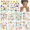 10 Feuilles Tatouages Temporaires Hawaïens Résistants à l'Eau Mignons Fête Plage Été Autocollants Tatouages Tatouage Style Hawaïen Élégant pour Femmes Hommes Enfants