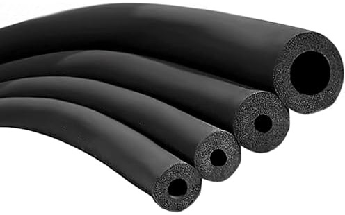 Rohrisolierungsschaumschlauch, Gummischaumrohr Schwarze Rohrisolierung Wärme- und Feuerisolierung Mehrere Größen(ID108mm*T20mm*L2m)