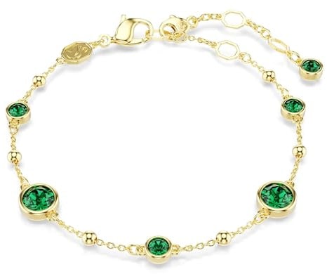 Swarovski Imber Armband, rund, grün, vergoldet