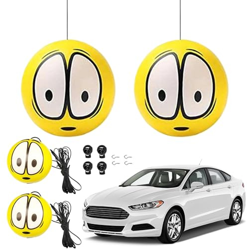 Garagen-Einparkhilfe-Ball-Einparkhilfe-Set mit 4 m Seil, 4 Stück 6 cm großes Führungssystem mit großen Augen für Doppelgarage, Auto-Stoppanzeige für sicheres Arbeiten