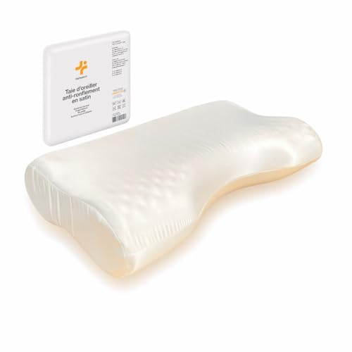 Inphysio Satin - Kissenbezug - Kissenhülle - Luxuriöses Gefühl für Anti-Schnarch-Kissen, Glatte und Glänzende Oberfläche - Komfort und Schutz