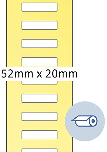 HERMA 4066 Thermodrucker Etiketten, 5000 Stück, 52 x 19,5 mm, selbstklebend, Papier Thermotransfer Etiketten Aufkleber auf Rolle für Etikettierdrucker Beschriftungsgerät Label Maker Labeldrucker, weiß