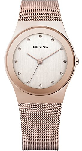BERING Damen Uhr Quarz Movement - Classic Collection mit Edelstahl und Saphirglas 12927-XXX Armbandsuhren - 3 ATM, Roségold