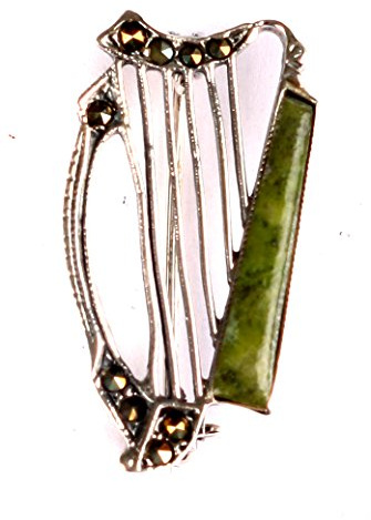 Celtic Desire Jewellery Irische Brosche Connemara Marmor Silber