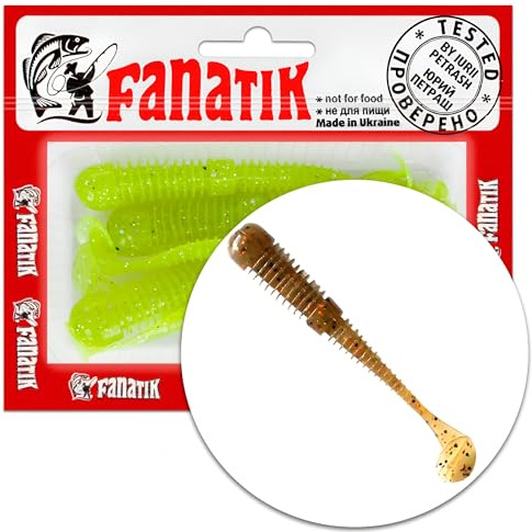 Fanatik Boxer 2 3 3.5 4.5 5-11cm Gummiköder Gummifisch mit Aroma Fanatic Jig Soft Bait Lure Kunstköder Angeln Köder Gummishad Twister (006, 3.5)
