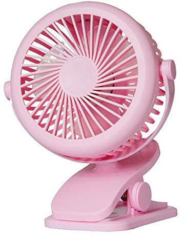AWART Portable Table Fan Clip on and Desk Personal Fan, 360 Degree Rotation, 3 Speeds Adjustable, USB Rechargeable Electric Fan for Car, Stroller, Office, Bedroom, Camping