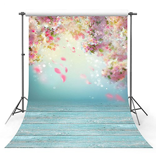 MEHOFOTO 5ftX7ft Photo Studio Background Romantic Pink Flower Petal Wedding Decoration Backdrops for Photography