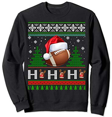 Santa Football Ugly Christmas Sweater Football Xmas Gift Sweatshirt