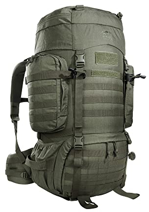 Tasmanian Tiger TT Raid Pack MKIII 52 Liter Militär Outdoor Rucksack mit abnehmbarem Hüftgurt, Molle System kompatibel und Trinksystem-Vorbereitung (Steingrau-Oliv IRR)
