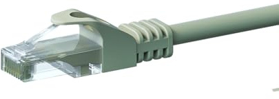 Danicom CAT 6 Netzwerkkabel U/UTP - 0,25 m - Grau - CCA | POE, Ethernet, LAN, Patchkabel, Datenkabel, RJ45 - für Serverschränke, Switches, Router, Modems!