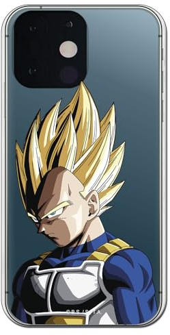 Personalaizer Offizielle Dragon Ball Z Vegeta Super Saiyan Schutzhülle aus weichem TPU-Silikon, transparent, für iPhone 13 Mini, gedrucktes Design