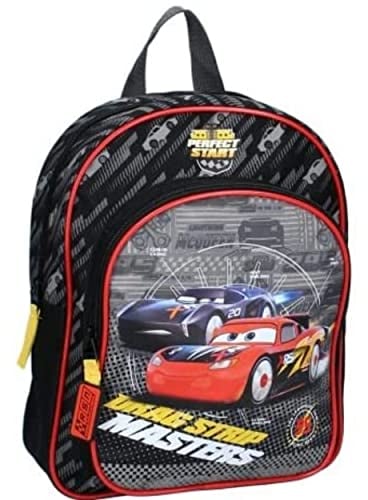 mybagstory - Rucksack – Cars – Schwarz – Kinder – Schule – Primär – Kindergarten – Kindergarten – Schulranzen Unisex – Größe 30 cm – verstellbare Träger