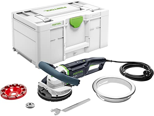 Festool Sanierungsschleifer RG 130 E-Set DIA ABR RENOFIX (mit Diamantscheibe, Führungstisch, Spannflanschgarnitur, Stirnlochschlüssel, Klettverbinder), im Systainer