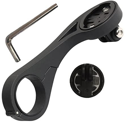 HUAYUWA Out Front Mount Compatible for Garmin Edge Series Bike GPS Computer,XOSS G/G+,iGPSPORT GPS - Cycling Handlebar 31.8mm Diameter HeadLight Holder Action Camera Bracket