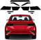 MusTree Vorgeschnittene Vinyl-Overlay-Tönungs-Set Folie passend für Kia Forte 2019 2020 2021 Rücklichter Reflektor Licht mit Glanz Dark Smoke Wrap Cover Vinyl Decals Außenteile und Zubehör