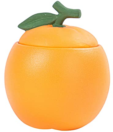 Sucrier en céramique avec couvercle hermétique, pot à sucre en forme de fruit orange litchi, petit bol en cubes de sucre for café, petits pots à épices bols à sel avec couvercles for cuisine-orange-0.