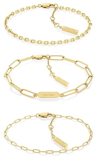 Calvin Klein Gliederarmband für Damen Kollektion GIFT SET Gelbgold - 35000435