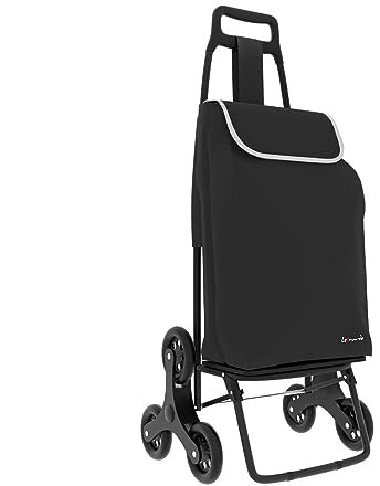 Leonardo - trolley per la spesa, carrello per la spesa con Tre Ruote Girevoli Saliscale, Trolley Portaspesa con chiusura a strappo, borsa Rimovibile.