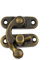 DHliIQQ EIN Set Vintage Metall Hardware Holzkiste dekorative Schloss Schrauben Verschlüsse mit G2y6 Haspe Vorhängeschloss