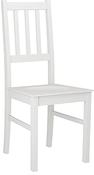 Mirjan24 Esszimmerstuhl Bednir IV DR, B:43 x H:94 x T:48 cm, Rahmen aus Buchenholz, Sitzfläche aus Holz, Stuhl für Arbeitszimmer Esszimmer Küchenstuhl Wohnzimmerstuhl (Weiß)