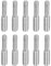 PATIKIL M3x0.5 zu M4x0.7 Doppel Ende Gewindebolzen Schraube Bolzen 10 Packung 304 Edelstahl Stab Bolzen Gewinde Reduzierer Adapter für Möbel Hardware 20mm Lang