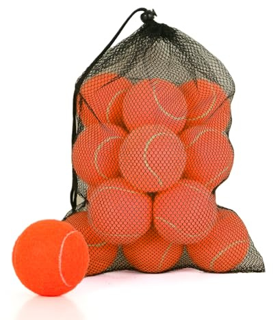 MRYCZ FYRHD Tennisbälle für fortgeschrittenes Training und Hunde, Großpackung mit Netzbeutel, 12 Stück