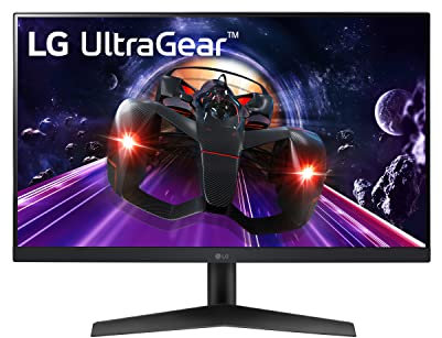 LG UltraGear Gaming Monitor 24GN60R-B, 24 Inch, 1080p, 144Hz, 1ms GtG, IPS Panel, HDR 10, AMD FreeSync Premium, Smart Energy Saving, HDMI, Displayport, Matte Black