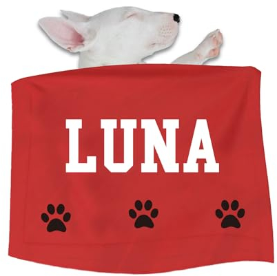 JMIPET Personalisierte Hundedecke, individuelle Decke mit Kosenamen für Sofa und Bett, weiche Decke für Welpen und Kätzchen, passend für kleine, mittelgroße und große Hunde und Welpen