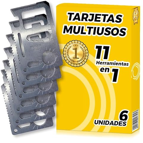 6 uds Tarjetas multiusos 11 en 1 - Tarjeta Multiherramienta - Tarjeta Herramienta Multiusos - Tarjeta multiusos - Tarjeta Multifunción