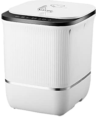 WolFum 3 KG Mini-Waschmaschine, Hochtemperatur-Kochen und Waschen, kleines halbautomatisches Einzelfass (Farbe: Weiß)