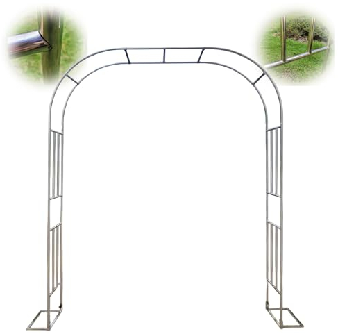 GZDXBF Rosenbogen Edelstahl Stabil Gartenbogen Für Kletterpflanzen Und Rosen – 120/150/180/200/220/240/260/280/300/320/360cm X 240 X 40 cm – Wetterbeständig(Size:200x240x40CM)