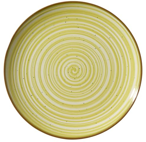 METRO Professional Plato llano Madleen, cerámica de gres, Ø 26 cm, verde, 6 unidades