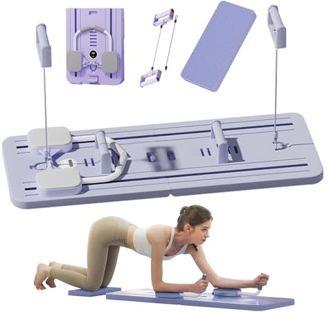 EFGETD Upgraded Ab Roller Wheel Training Board with Elbow Support, Automatic Rebound Abdominal Board Core Trainer Ab Exercise Machine Home Workout Equipment(Blue)