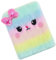 14.5x11cm Plush Diary, Cartoon Cat Journal, Soft Stuffed Animal Notebook, Cute Writing Supplies, School Travel Accessories, Kids Stationery Notebook, Animal Plush Journal, Portable Diary for Adults