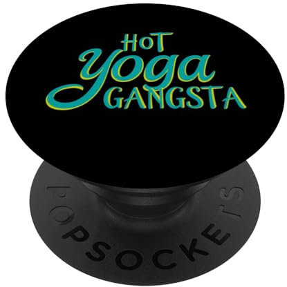 Hot Yoga Gangsta und Meditation - Namaste Vintage Yoga PopSockets Klebender PopGrip