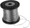 Happyyami Fil de Clôture Électrique pour Chien Haute Durabilité 1 8 Mm en Alliage D'aluminium Et de Magnésium 100 M Fil Conducteur Argenté