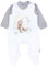 TupTam Baby Mädchen Jungen Strampler mit Langarmshirt Aufdruck Spruch 2 teilig, Farbe: Bärchen Mond Grau, Größe: 68