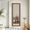 AAZZKANG Hanging Mirror Full Length Large Door Mirror Wooden Framed Full Body Mirror 120L x 40W cm for Bedroom Living Room Bathroom Wall Mounted Vertically or Horizontally