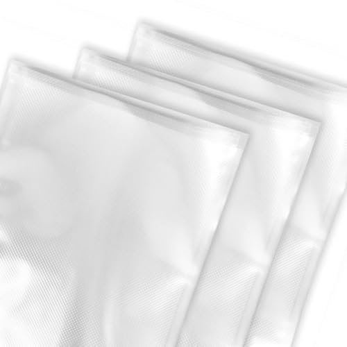 TOPATUPA - Bolsa de vacío gofrada - Pack de 100 Unidades - Compatibles con envasadoras al vacío (20 x 20 cm) - Apto para uso alimentario