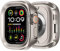 Bisikor Custodia 2 in 1 Metallo Compatibile con Apple Watch Ultra 2/Ultra 49mm Cover, Bumper Protettivo Resistente con Rivestimento in Silicone Antishock per iWatch 49mm (Titanio)