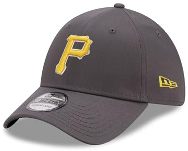 New Era Baseball Cap Kappe 39Thirty Modell gebogener Schirm Stretch-Material MLB Accessoire grau