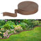 Rasenkante Kunststoff,Raseneinfassung,Plastic Beeteinfassung,Rasen Mähkante,Gartenzaun Beetumrandung,aus 100% recyceltem Plastik, Einfache Montage,Garten Dekorativ,Flexible Lawn Border,Braun,6M