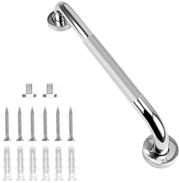supregear Haltegriff Bad, 304 Edelstahl Badezimmer Haltegriff, Rutschfester Badezimmergriff Sicherheitsgriff Innen-/Außenhilfsgriff zum Küche Schlafzimmer Badewanne, Dusche und Schritte, 35 cm