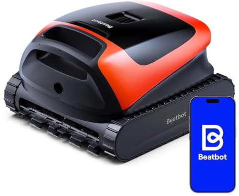Beatbot Sora 30 Robot Piscina pareti e Fondo, Linea d'Acqua,Mandarino | Pareti e Fondo, Linea d'Acqua,Piattaforme,Robot Piscina Senza Fili,Parcheggio in Superficie, App, Filtrazione ultrafine, 5L