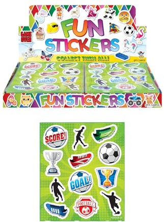 Henbrandt 100 TOYS PINATA PARTY BAG FILLERS FAVOURS FETE LUCKY DIP PRIZES FOR BOYS & GIRLS (FOOTBALL STICKERS PACK OF 6)